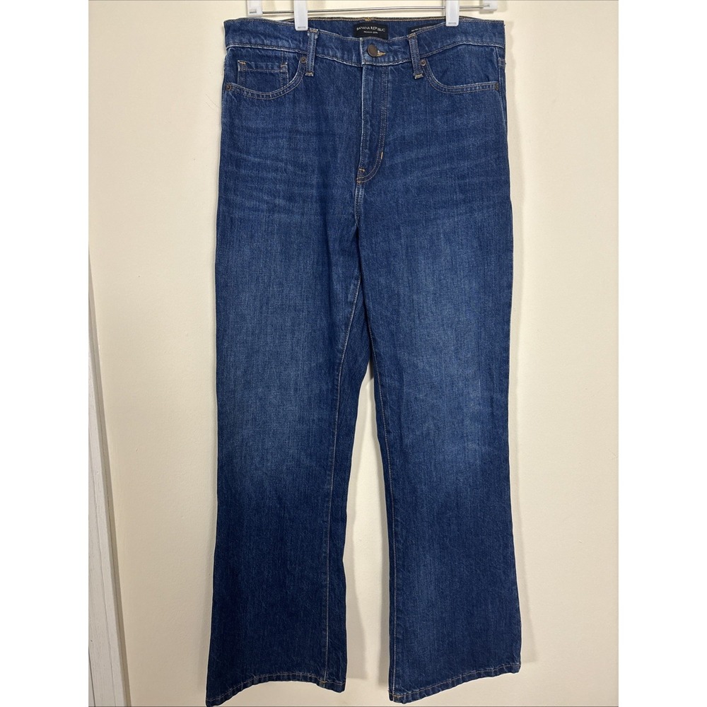 Banana Republic Men's Relaxed Bootcut Blue Denim Jeans 30x30 Cowboy Boot Fit